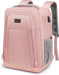 Travel Backpack, Business Anti Theft Slim Sturdy Laptops Backpack with USB Charging Port, Water Resistant College School Laptop Bag for Men & Women Fits 15.6 Inch Notebook,Pink