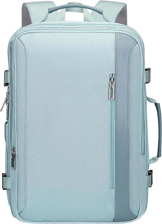 PIJUSHI Travel Backpack for Women Expandable Carry on Luggage Backpack Airline Approved Personal Item Laptop Bag(PE034 Blue)