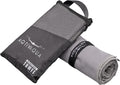 AqtivAqua Quick Dry Towel - Lightweight Microfiber Travel Towel w/Bag - Fast Drying Towel Set for Camping, Beach, Pool, Gym, Backpacking, Sports, Yoga & Swim Use, Hiking (Gray, M:24"x40")