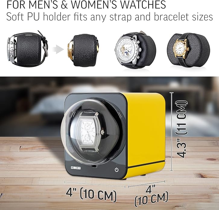 Watch Winder for Automatic Watch with Vertical Rotor Stop (with AC Adapter)