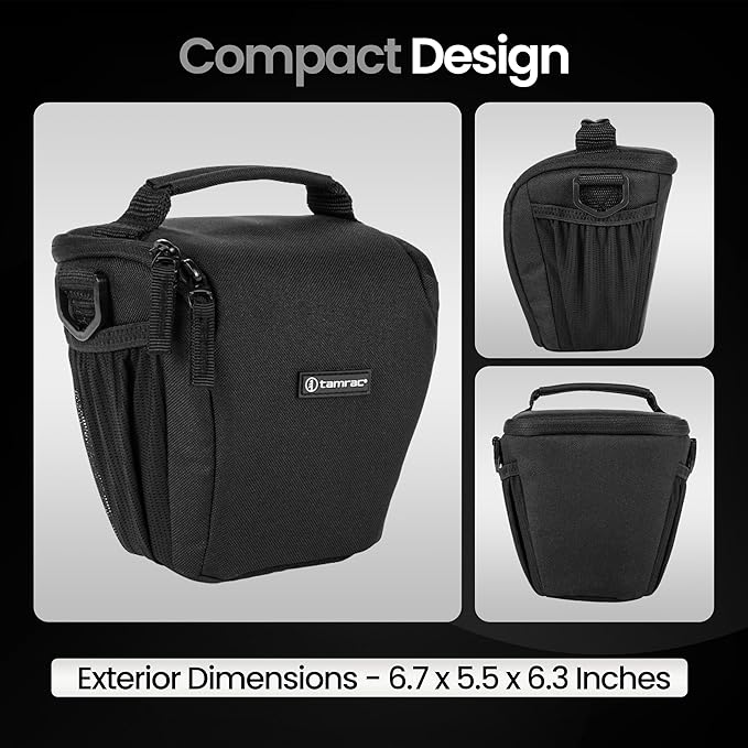Tamrac Jazz Zoom Holster 23 v2.0 Camera Bag for Photographers, Camera Case for Photography Accessories, Shoulder Bag for Mirrorless Cameras, Crossbody Camera Bag, Travel Camera Carrying Case – Black