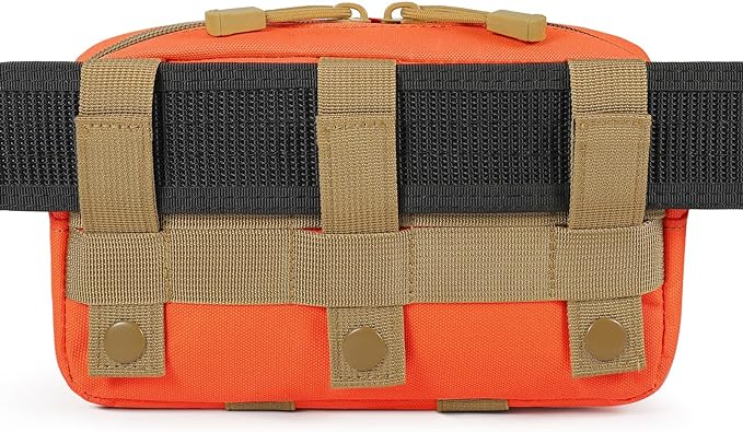 Tactical Molle Admin Pouch Utility Laser Cut EDC Tool Pouch Bag Horizontal Modular Pouches Include US Flag Patch and Keychain