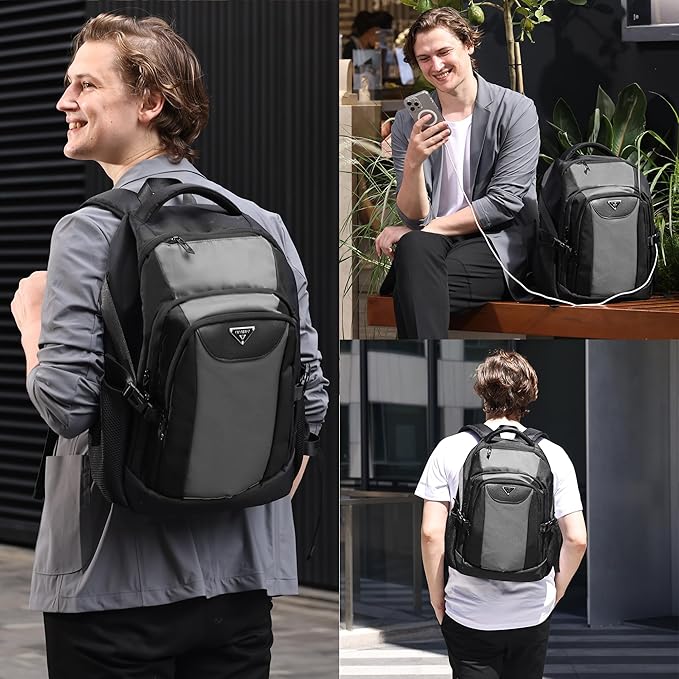 Laptop Backpack for Men Women, Anti-Theft Work Business Daypacks Fit 17 Inch Computer, 30L Personal Item Travel Backpack, Airline Approved, Water-Resistant College School Bookbag for Weekender