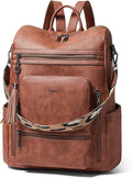 Shrrie Vegan Leather Laptop Backpack for Women 15.6 inch Work Backpack Fashion Travel Backpack Purse for Business College