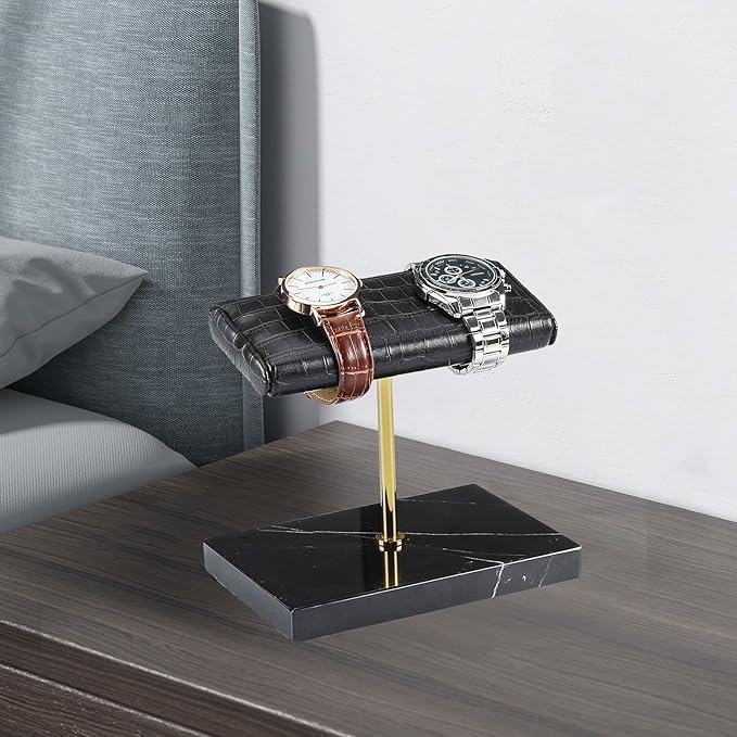 LYS&LYX Watch stand watch display stand watch holder watch Handcrafted watch holder (2--black/glod/croco)