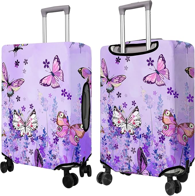 Travel Luggage Cover Suitcase Protector Fits 18-32 Inch Wheel Covers PatternedTravel Related Items Flower Luggage Protector Elastic XL