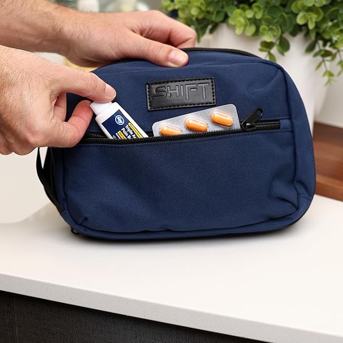 Toiletry Bag for Men & Women with 2 Reusable Bottles | Durable & Stylish Travel Toiletry Bag with Hanging Hook - Ample Storage Hanging Toiletry Bag