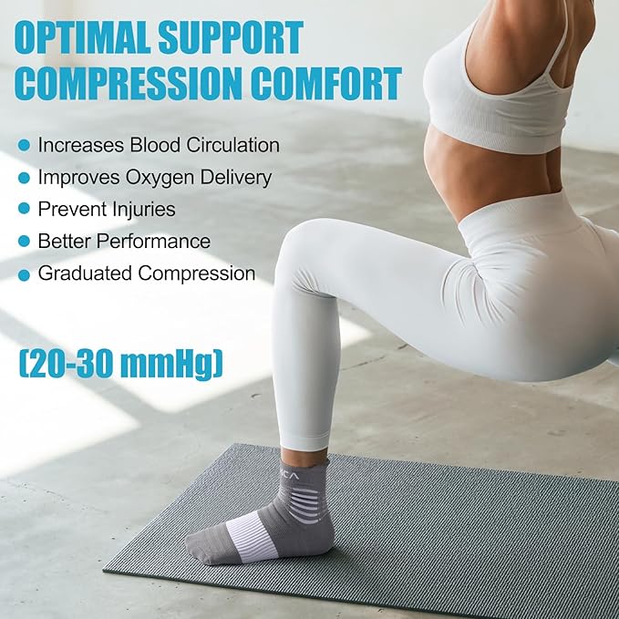 NEENCA Medical Compression Socks for Women & Men Circulation, Ankle Compression Stockings for Pain Relief, Plantar Fasciitis, Swelling, Neuropathy, Runner, Nurses, Travel, Pregnancy, Flying,20-30 mmHg