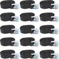 JOIKIT 15 Pack 6.5 Feet x 1 Inch Lashing Straps, Cam Buckle Tie Down Strap up to 660 Lbs for Kayak, Truck, Cargo, Car Roof Rack, Boat, Luggage