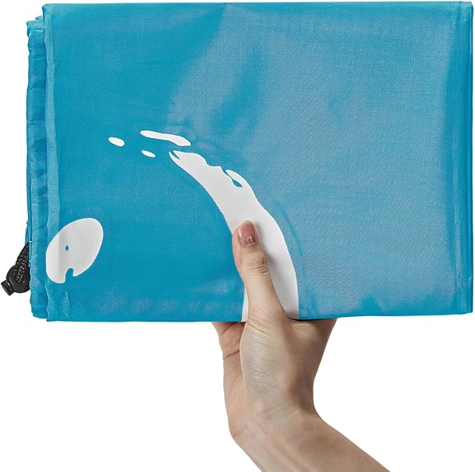HOMEST XL Wash Me Travel Laundry Bag, Dirty Clothes Organizer, Large Enough to Hold 4 Loads of Laundry, Easy Fit a Laundry Hamper or Basket, Light Blue