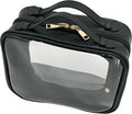 JAZD Clear Makeup Bag Toiletry Bag for Women Cosmetic Case Large Capacity Travel Make Up Bag Organizer Transparent Storage Compartment TSA Approved