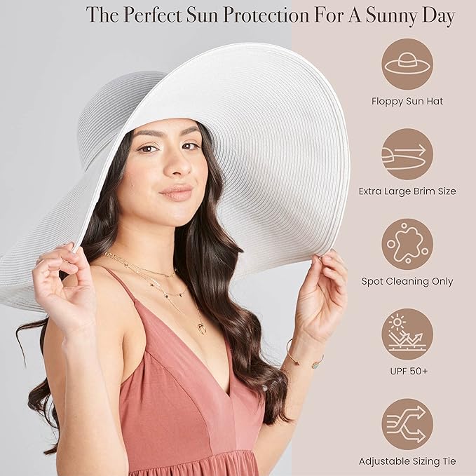 San Diego Hat Company Women's Ultrabraid X-Large Brim Hat, Adjustable Sun Hat with UPF 50+