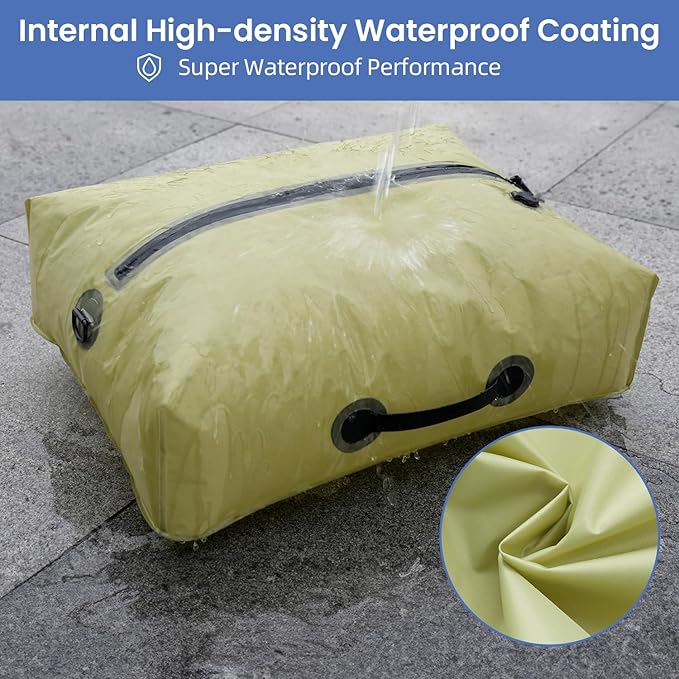 BAGAIL TPU Vacuum Bag for Travel, Reusable Compression Bag with IPX8 Waterproof Zipper, Save Space for Suitcase, Backpack and Carry on (Green, ExtraLarge, With Pump)