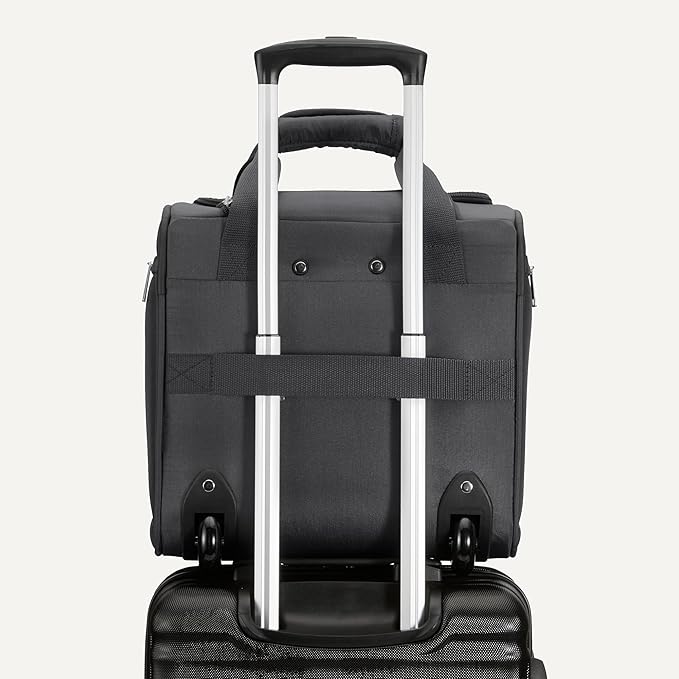 Amazon Basics Underseat Carry On Luggage with Wheels - 14" Rolling Travel Bag, Black