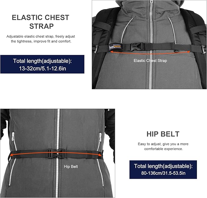 MOUNTAINTOP Hiking Backpack,25L Camping Backpack, Men Women Hiking Daypack Lightweight Travel Backpack for Camping Climbing Skiing Cycling