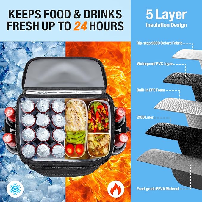 Cooler Backpack - 40 Cans Insulated Leak Proof Backpack Cooler Portable Picnic Camping Beach Hiking BBQ Lunch Bag for Men and Women
