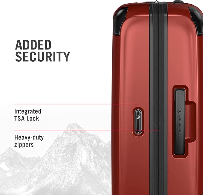 Victorinox Spectra 3.0 Frequent Flyer Plus Carry-On - Modern Hardside Carry-On Luggage - Rolling Suitcase with Spinner Wheels - Holds Travel Accessories - 45 Liters, Red