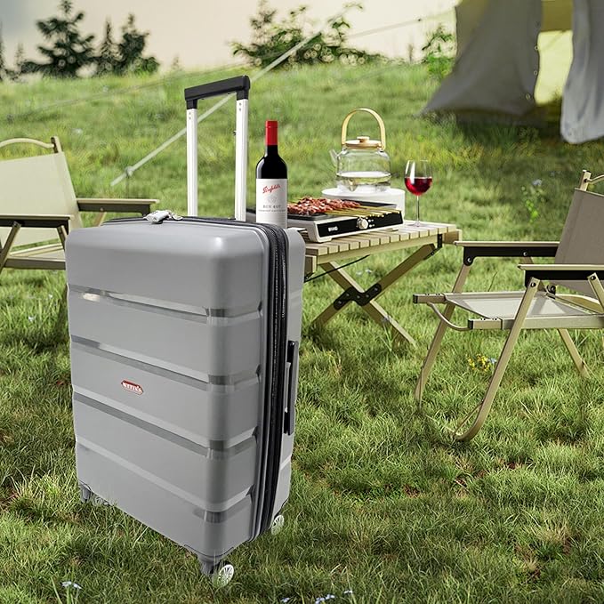 Premium Wine Travel Luggage | Holds 10 Bottles of 750 ML | TSA Lock | Expandable Packing Space | 360° Spinner | Double Straps |4 Insulated Unbreakable Carry Bag | 2 Insulated Totes| Grey