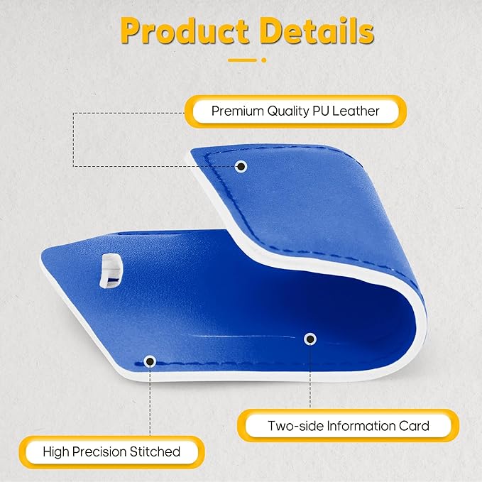 Travelambo Luggage Tags for Suitcases Faux Leather Privacy Protection 12 Pack Bag Tags Travel Accessories Essential, Fresh Blue