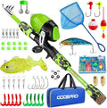 ODDSPRO Kids Fishing Pole Pink, Portable Telescopic Fishing Rod and Reel Combo Kit - with Spincast Fishing Reel Tackle Box for Girls, Youth
