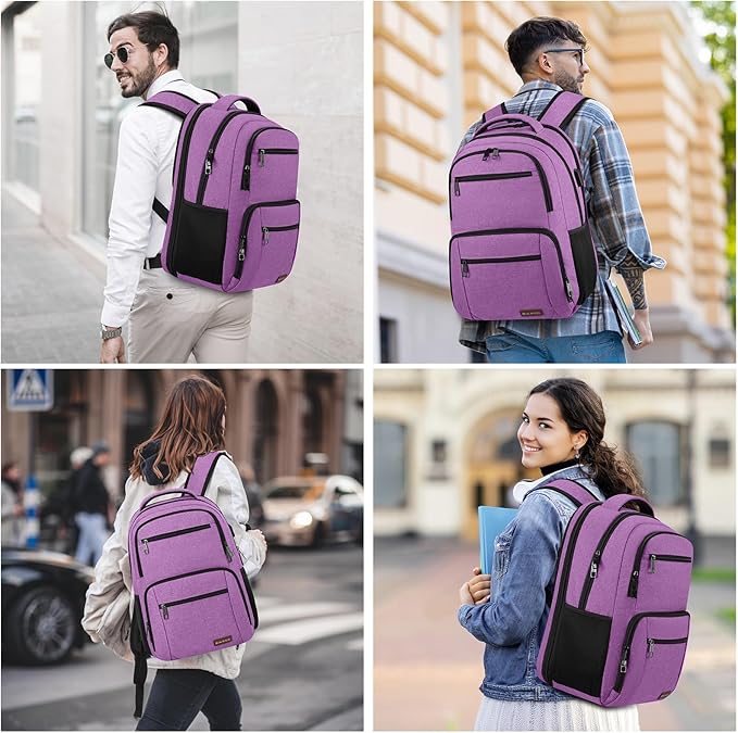 Backpack for Girls Women, School Backpack for Teen Boys, Lightweight Casual High School Bookbag, Daily-use Travel Laptop Backpack with USB Charging Port Fits 15.6 Inch Notebook