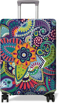 Travel Luggage Cover Suitcase Protector Fits 18-32 Inch Wheel Covers PatternedTravel Related Items Flower Luggage Protector Elastic S