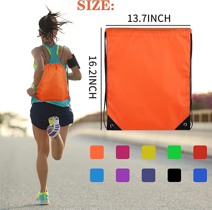 600Pcs Drawstring Backpack Bags String Backpack Sports Sack Pack Bulk Cinch Tote Gym Bag For Women Men Outdoor Traveling Sports Backpack(20 Colors)