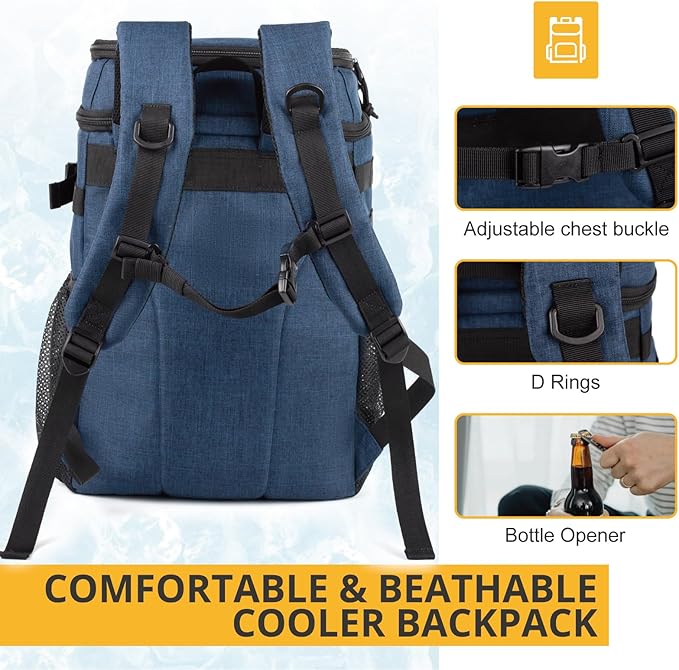 Tactical Backpack Cooler,Soft Lightweight Leakproof Cooler Backpack,Insulated Cooler Bag,Portable Soft Cooler Bag Waterproof for Beach, Travel, Camping, Picnic, Hiking