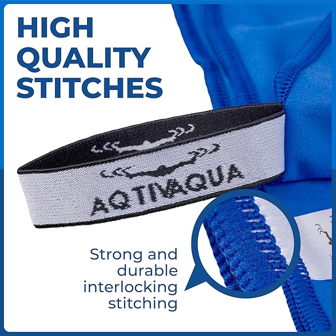 AqtivAqua Quick Dry Towel - Lightweight Microfiber Travel Towel w/Bag - Fast Drying Towel Set for Camping, Beach, Pool, Gym, Backpacking, Sports, Yoga & Swim Use, Hiking (Royal Blue, M:24"x40")