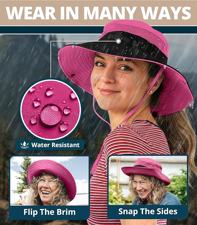 GearTOP Safari Sun Hat for Men and Sun Hats for Women UV Protection UPF 50+ Hiking, Gardening, Fishing