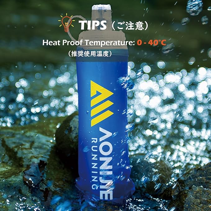 TRIWONDER Collapsible Flask Soft Folding Water Bottles - Large Mouth for Easy Filling - BPA-Free Hydration Bottle Ideal for Running Hiking Cycling Climbing (02# 500ml)