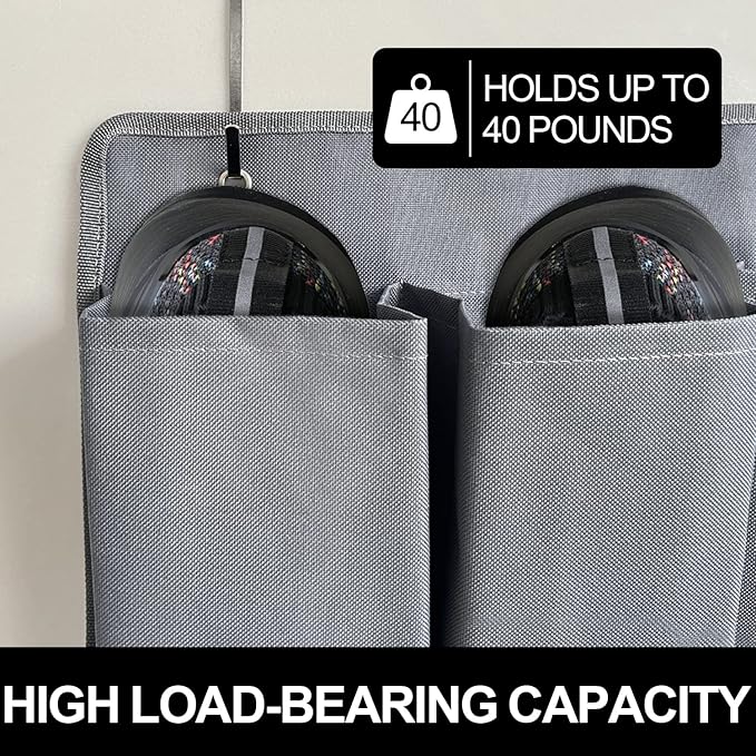 RV Shoe Pockets 10 Pockets Heavy Hanging Bedside Storage Organizer with Sturdy Hooks Storage Pockets Hangs on bed for Shoes Toys and Tool Accessories