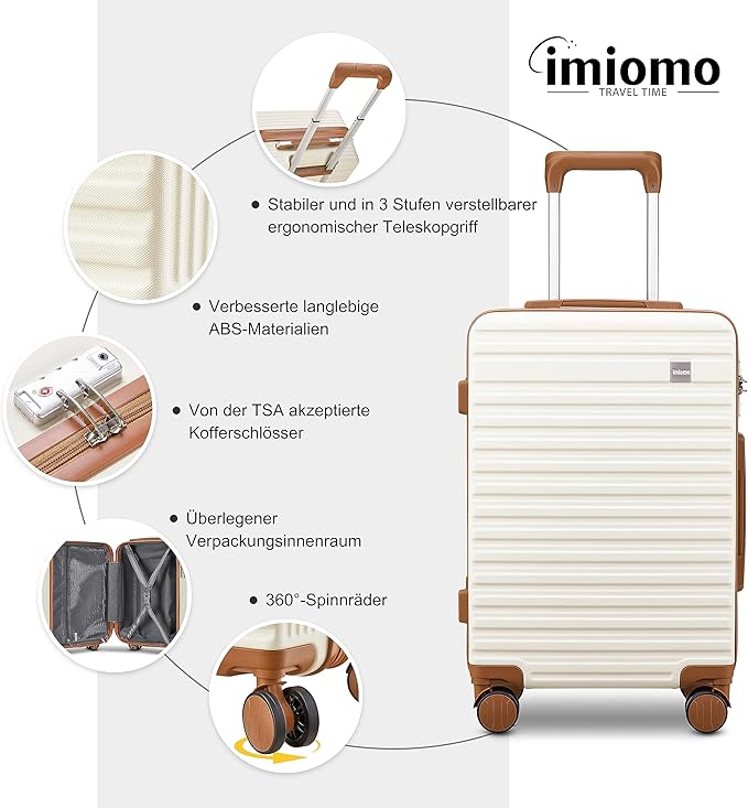 imiomo 28 IN Large Luggage, Suitcase with Spinner Wheels, Hardside Lightweight Rolling Travel Luggage with TSA Lock