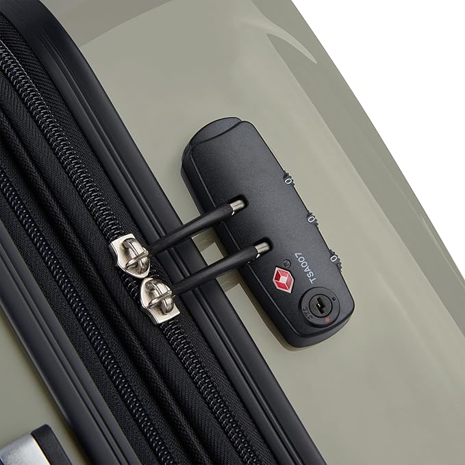DELSEY PARIS Helium Aero Hardside Expandable Luggage with Spinner Wheels, Latte, Checked-Medium 24 Inch