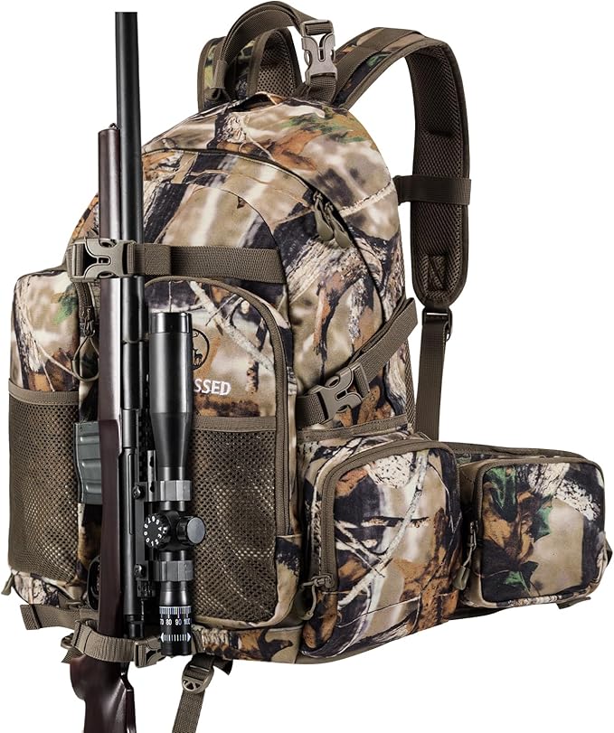 hunting backpack for men Waterproof Camo Pack Hunting gifts for men gear Hunting Day Pack-BlessedBark-35L