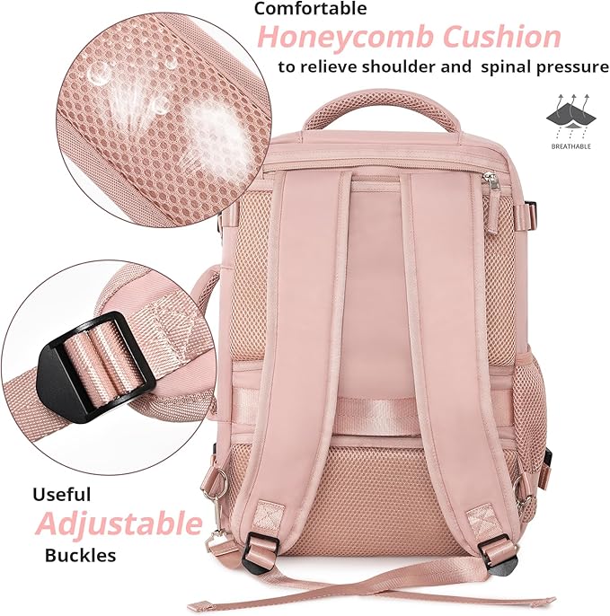Travel Backpack for Women Men,Travel Laptop Backpack w/USB Charging Port, Waterproof Travel Backpack Carry On Flight Approved,Weekender Business Hiking Bag,Laptop Backpack 17 inch