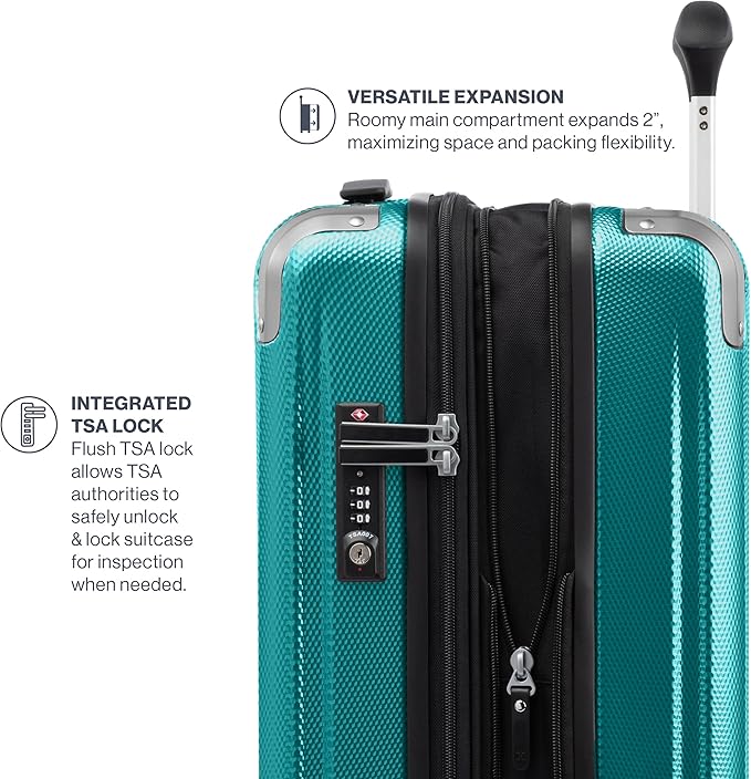 Travelpro Pathways 3 Hardside Expandable Luggage, 8 Spinner Wheels, Lightweight Hard Shell Suitcase, Checked Large 28 Inch, Kayak