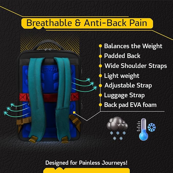 Laptop Business Backpack for Men & Women, Work Backpack Fits 15.6 Inch, Premium Qulity Travel Bag with USB Charging Port, Water-Resistant, Durable Nylon, Computer Bookbag with Multiple Pockets