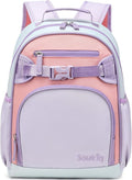 Lightweight Cute Kids Backpack for School Kindergarten Elementary Backpacks for Gilrs ages 6-8-10 (Purple Pink)