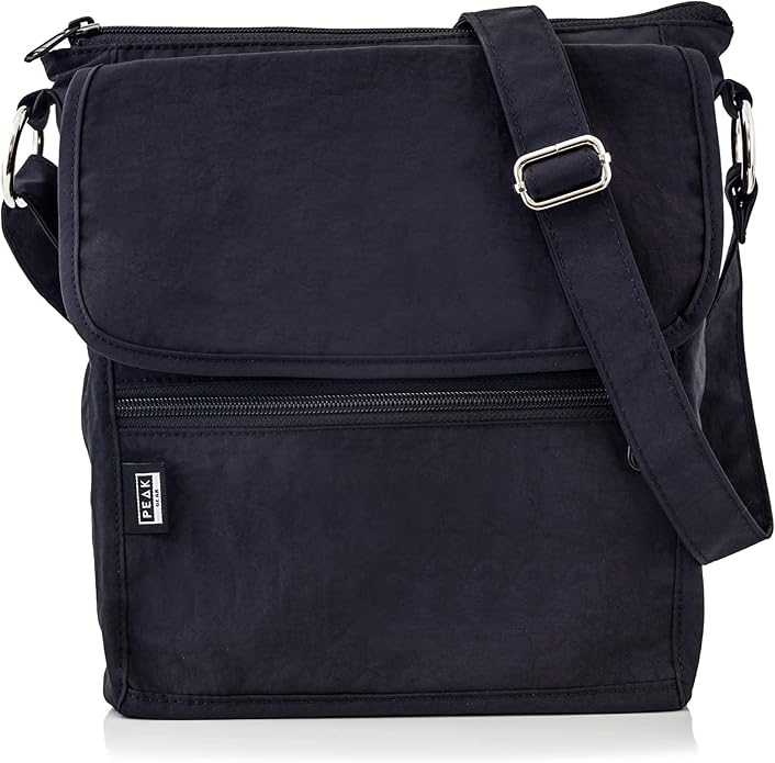 Peak Gear Crossbody Travel Purse with RFID Blocking Pocket and Lifetime Recovery Service. Nylon Shoulder Bag