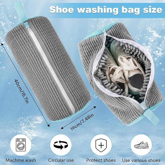 Shoe Washing Machine Bag, Versatile Laundry Bag for Washer and Dryer, Reusable Sneaker Tennis Cleaner Kit