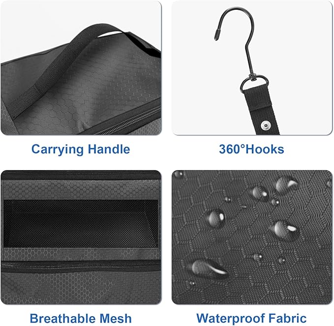Suitcase Organizer, Travel Luggage Organizer Portable Hanging Travel Shelves Collapsible Hanging Packing Cubes for Carry on Suitcase