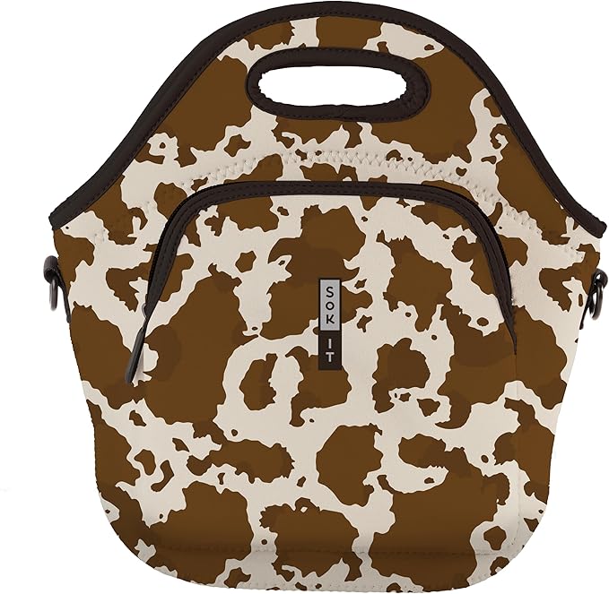 Sok It LunchTote Zippered Bag Insulated Neoprene Caddy (Cowgirl, X-Large 6.5 Quart Lunch Tote)