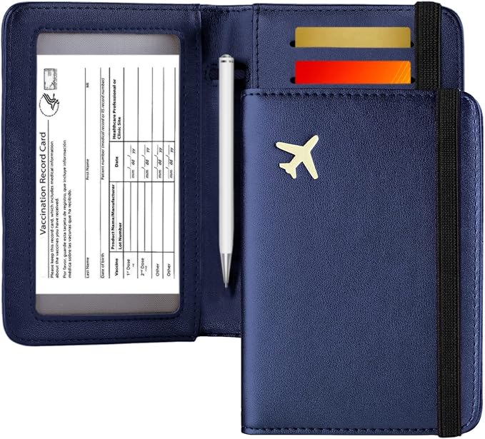 ZOPPEN Passport Holder Wallet, Passport Cover Travel Wallet Women Travel Essentials Accessories Document Organizer Travel Must Haves Rfid Blocking Cover Case for Women and Men, Blue