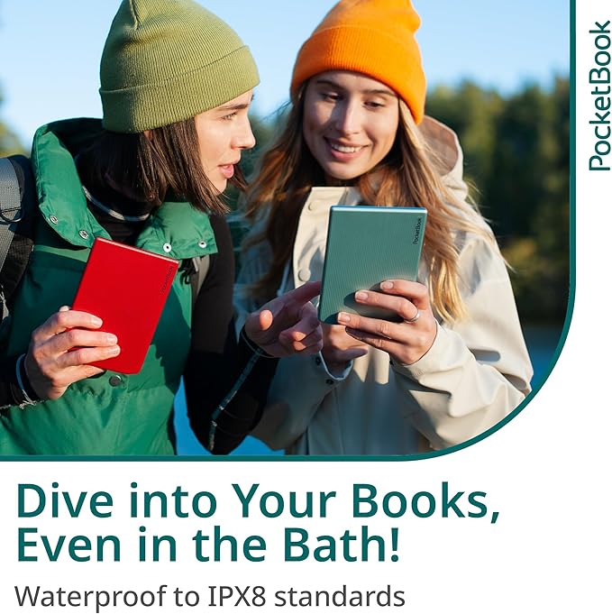 PocketBook Verse Pro E-Reader Waterproof | Eye-Friendly 6'' E-Ink Carta™ HD Touchscreen | Audio-Book & E-Book Reader | Text-to-Speech Function | SMARTlight | 16GB | WiFi & Bluetooth | Azure
