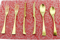 6-Piece Flatware Set,Extra Thick Heavy Duty - 18/10 Stainless Steel Cutlery Sets,High Matte Finish Gold Flatware Sets Service for 1,Multipurpose Use for Home,Kitchen,Tableware Utensil Sets