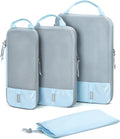 BAGSMART 6 Set Compression Packing Cubes - Lightweight Travel Essentials, Durable Luggage Organizer