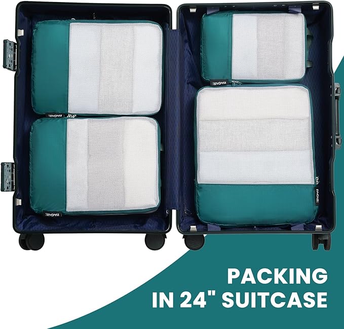 BAGAIL 4 Set/6 Set Ultralight Compression Packing Cubes Packing Organizer for Travel Accessories Luggage Suitcase Backpack