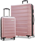 Samsonite Omni 2 Hardside Expandable Luggage with Spinner Wheels, 2-Piece Set (19/28), Rose Gold