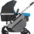 Accmor Insulated Side Sling Stroller Saddle Bag Organizer, Universal Stroller Organizer, Stroller Bag Caddy Organizer, Grey